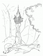 Раскраски Рапунцель. Башня