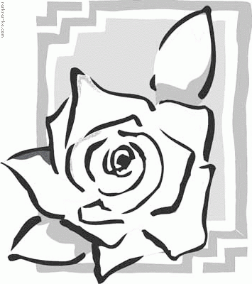 Детская раскраска цветок розы