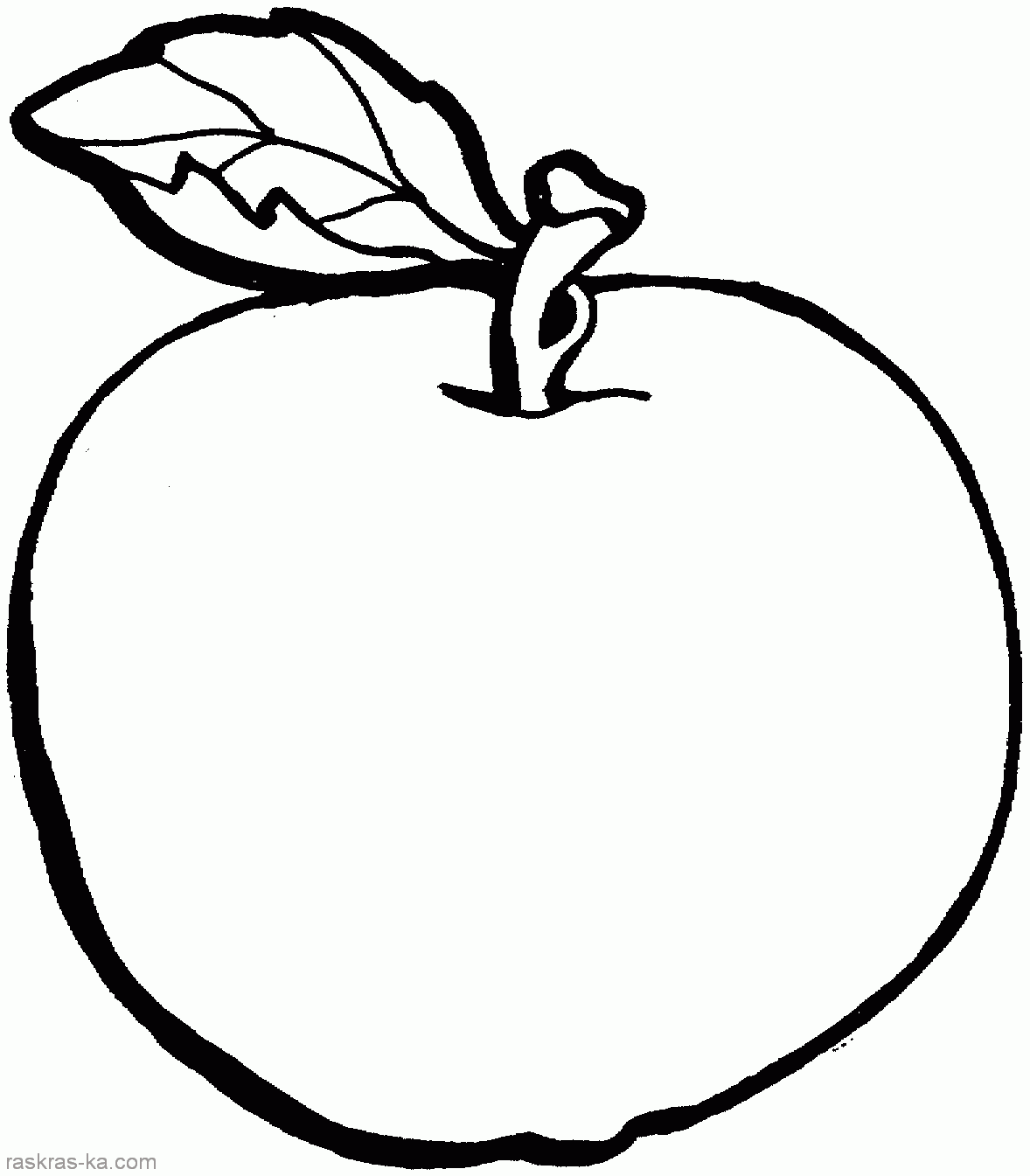 Раскраска яблоко распечатать