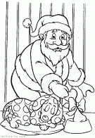 Раскраска Санта Клаус на Рождество