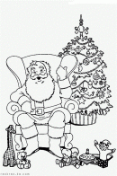 Санта Клаус раздает подарки