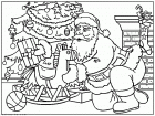 Сайт детских раскрасок - Санта Клаус распечатать бесплатно