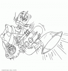 Раскраска робот-музыкант играет на инструменте