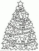 Раскраска Рождественская елка. Скачай и распечатай