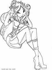 Раскраски Winx-6. Распечатать бесплатно