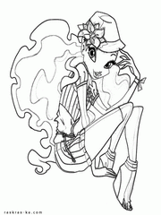 Школа Волшебниц - бесплатные раскраски для девочек