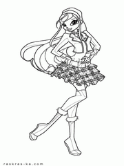 Раскраски печать. Винкс 6 сезон