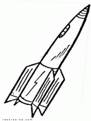 Раскраска для мальчиков ракета - космическая техника