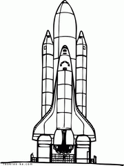 Раскраска американского космического корабля многоразового использования Шаттл