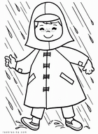 Раскраска детская весенний дождь