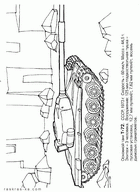 Рисунки раскраски танки. Советский Т-72