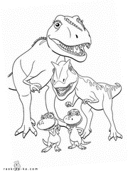 Рисунок динозавры для раскрашивания