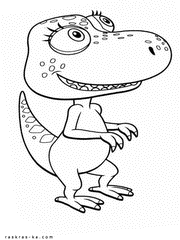 Бадди-динозаврик. Раскраска на принтер