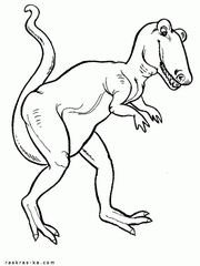 Динозавр - разукрашка детская