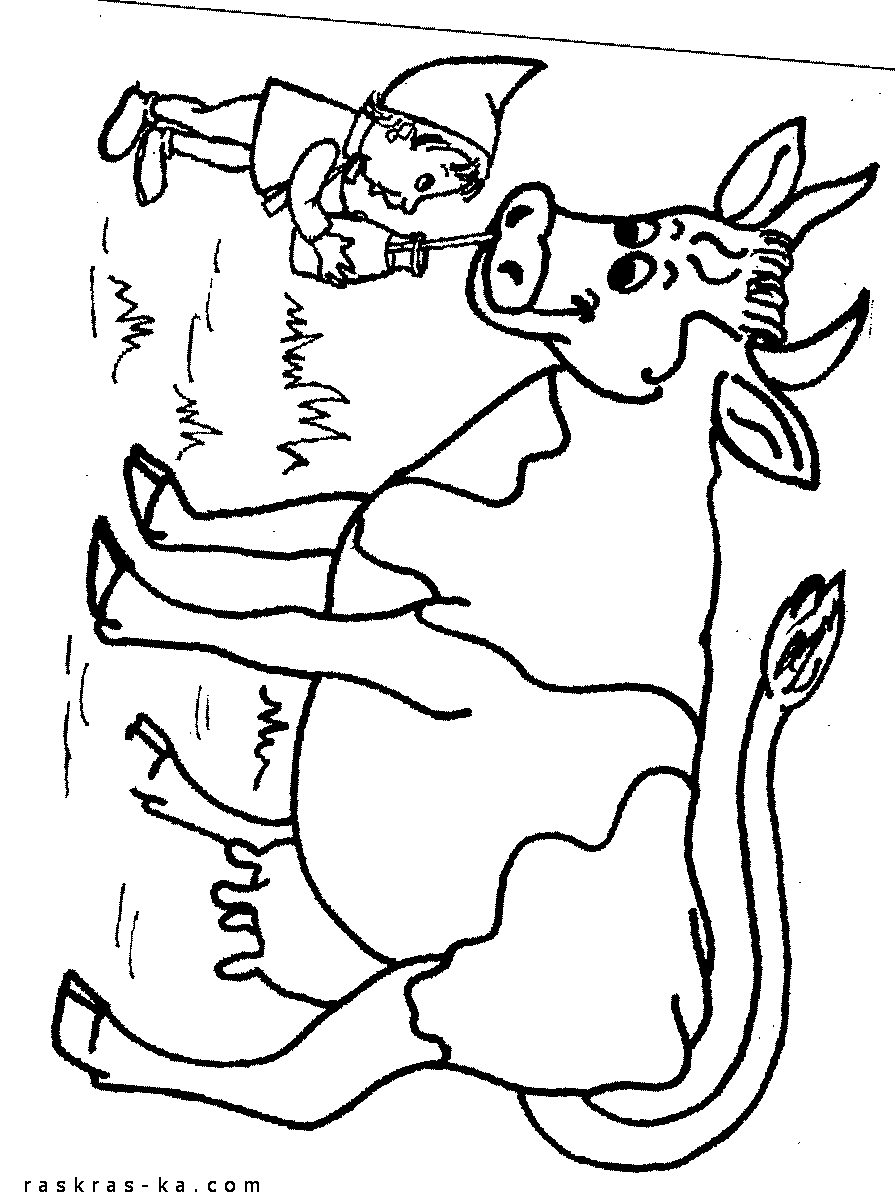 Раскраски про коров скачать