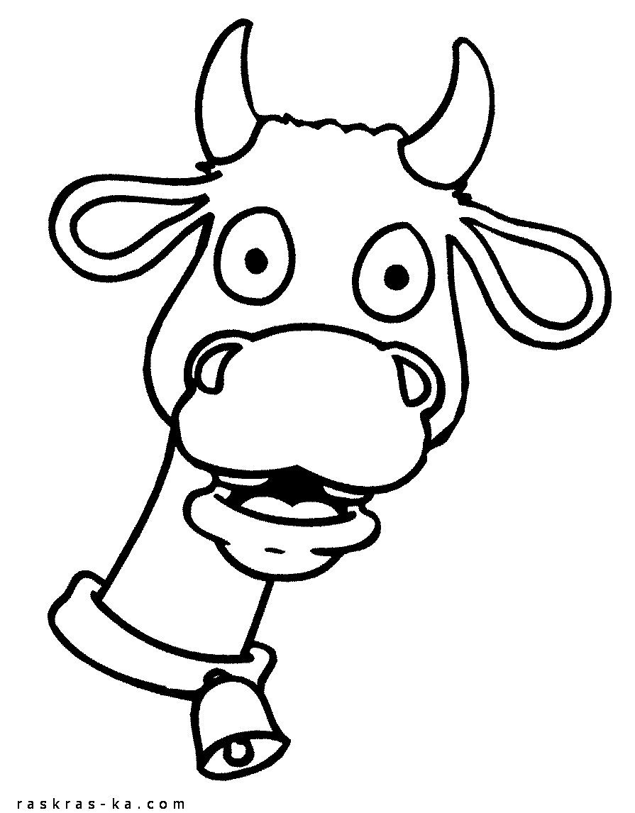 Портрет коровы раскрашивать бесплатно