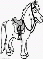 Лошадка - бесплатная раскраска для маленьких детей