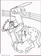 Раскраска ковбой на лошади