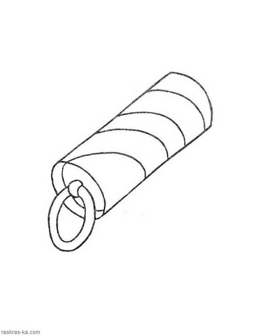 Раскраски для малышей. Игрушка хлопушка