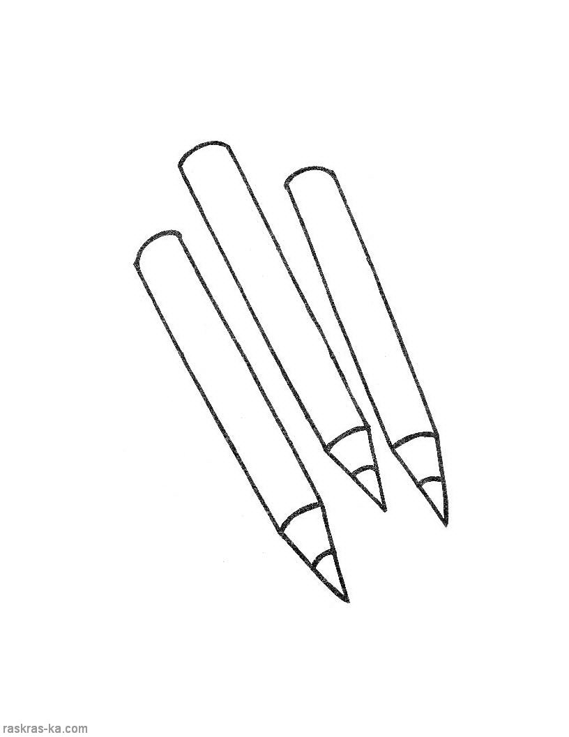 Карандаши. Раскраски малышам. Скачать бесплатно
