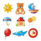 Раскраски для самых маленьких детей. Игрушки