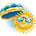 Раскраски лето, море, солнце