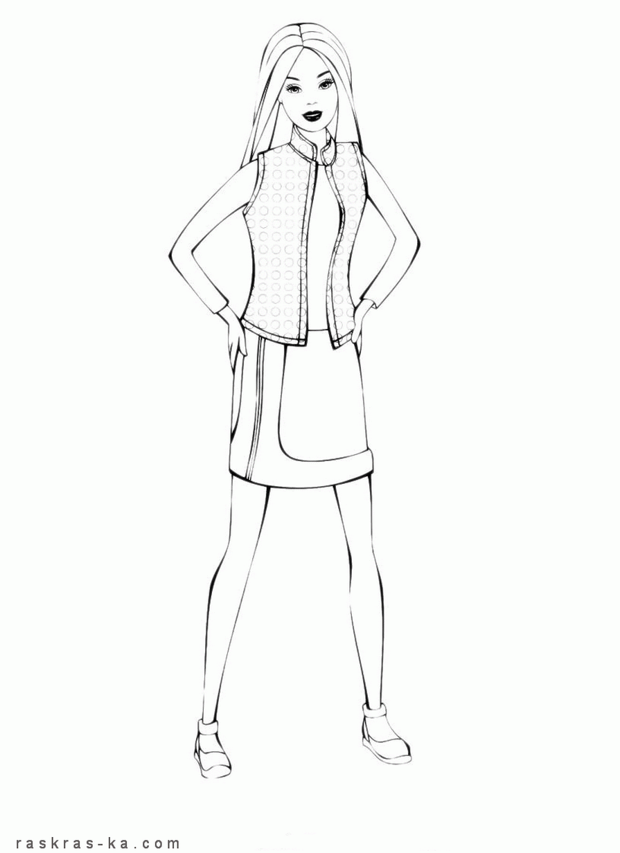 Напечатать раскраски Барби на принтере