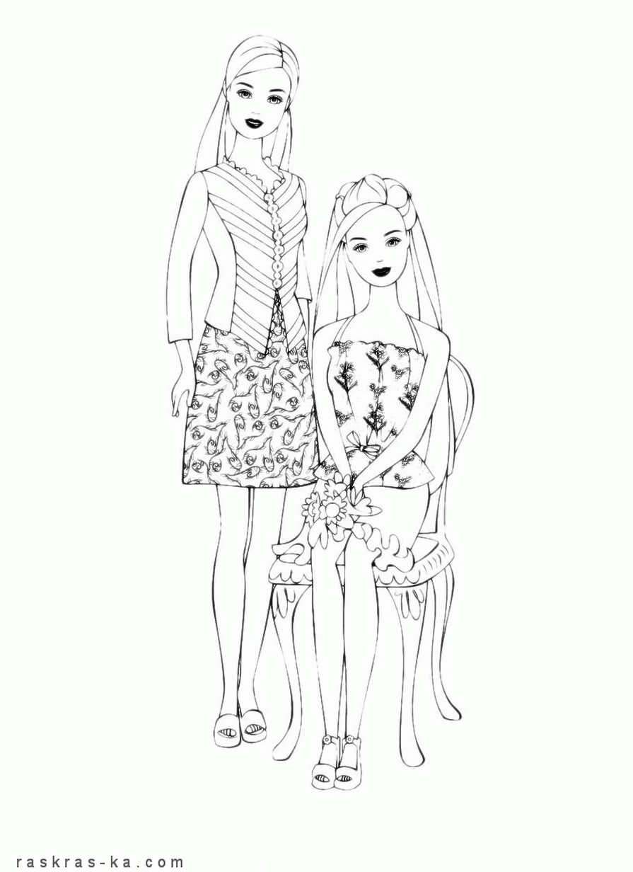 Раскраски в хорошем качестве скачать - Барби