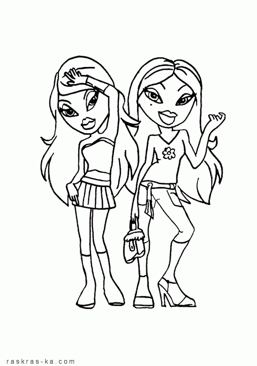 Куклы Братц. Раскраски для девочки