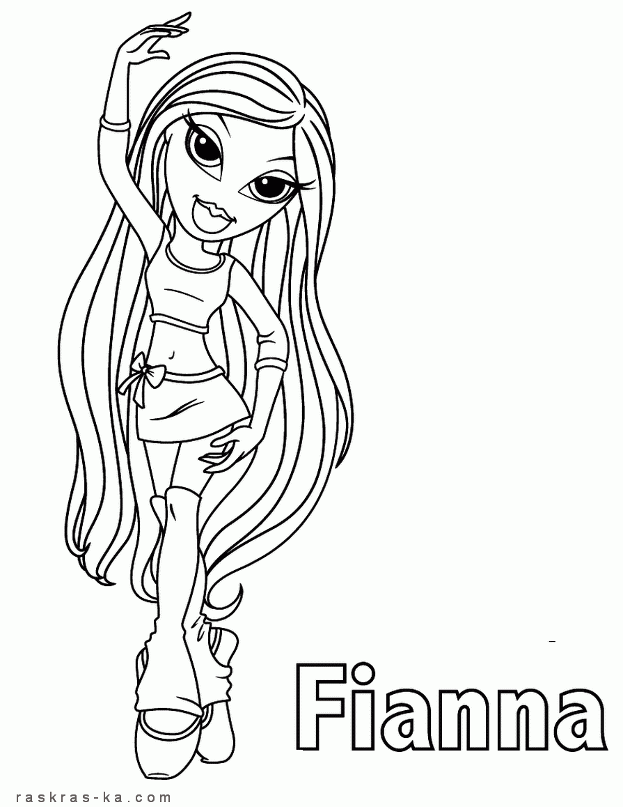 Раскраска Кукла Bratz Фианна
