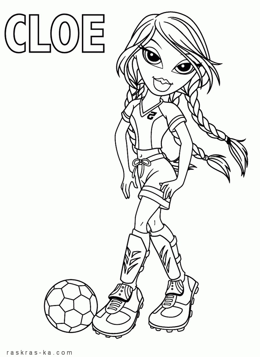 Раскраски Братц - ангелочек Хлоя