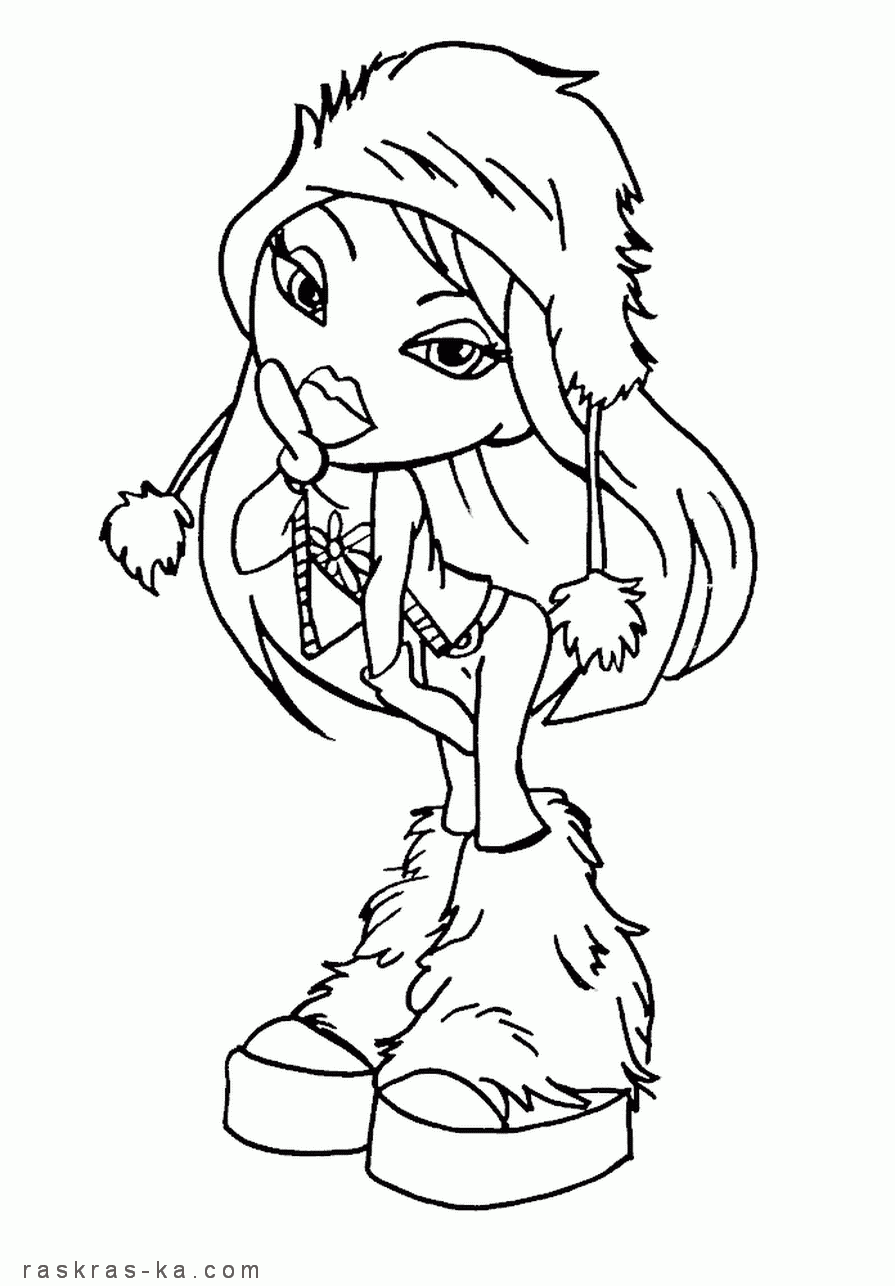 Раскраска Братц. Модница распечатать