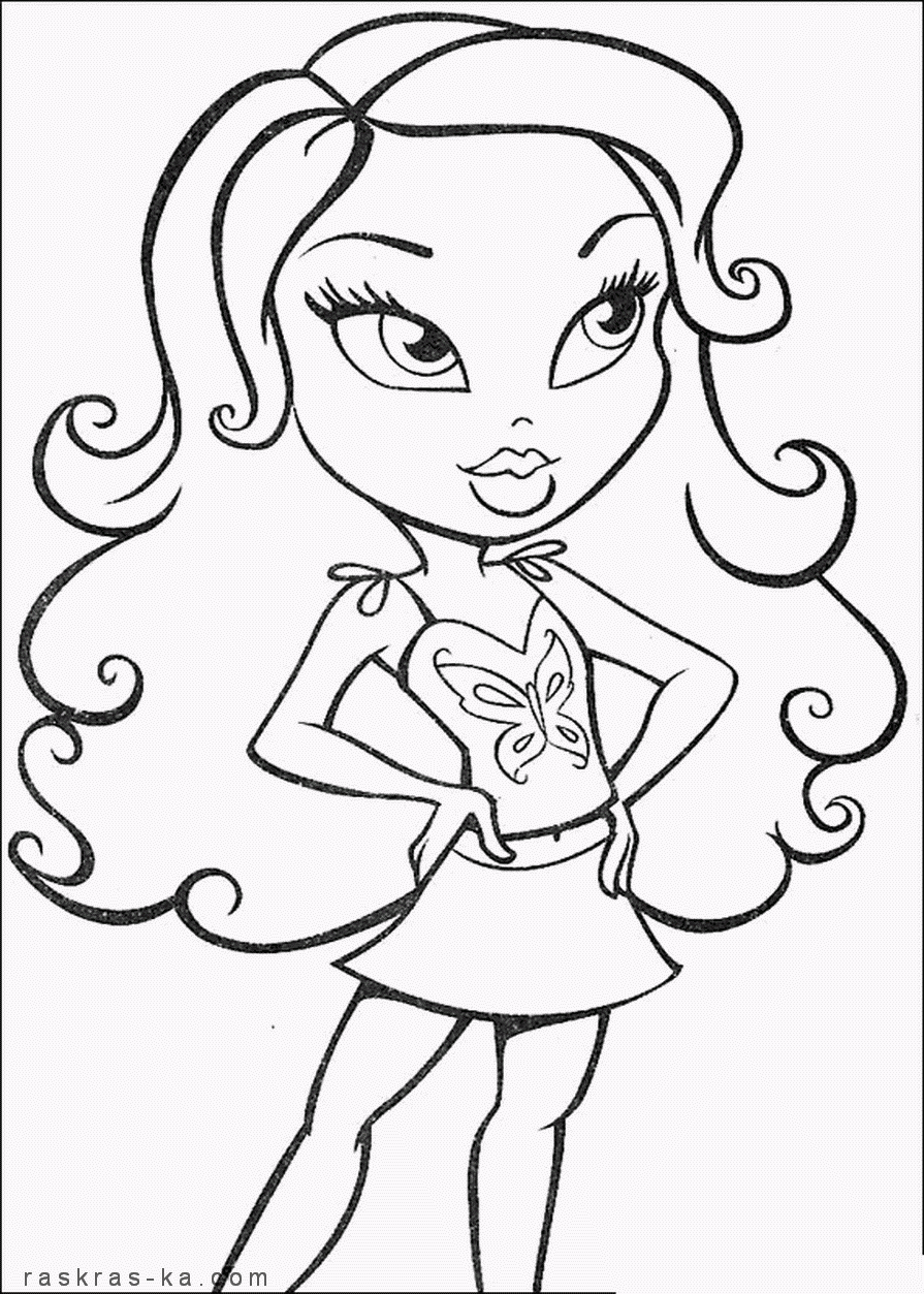 Братц. Раскраски скачать и распечатать бесплатно