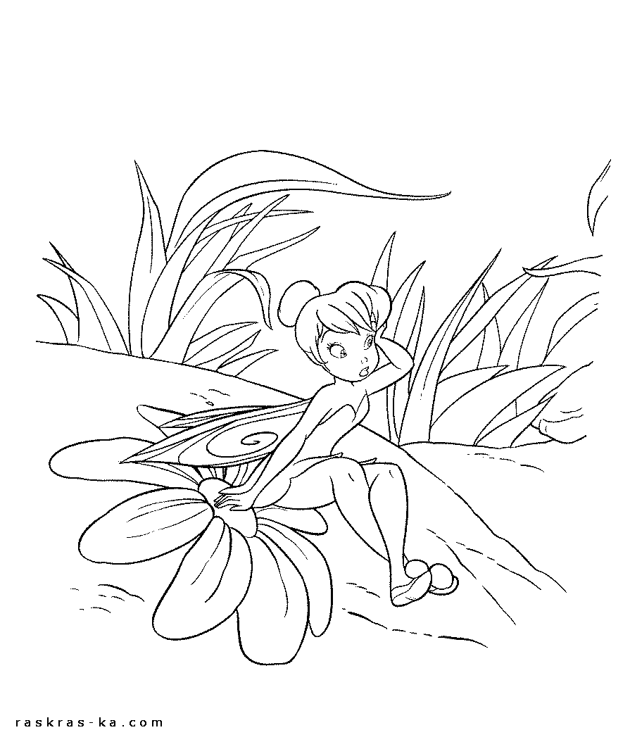 Раскраски Динь. Фея для девочек
