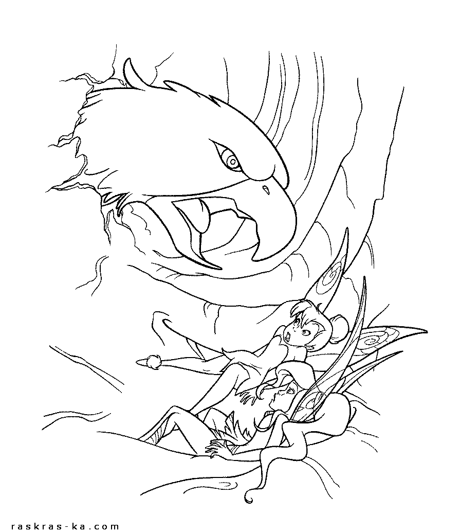 Раскраски для девочек из мультиков Диснея. Феи