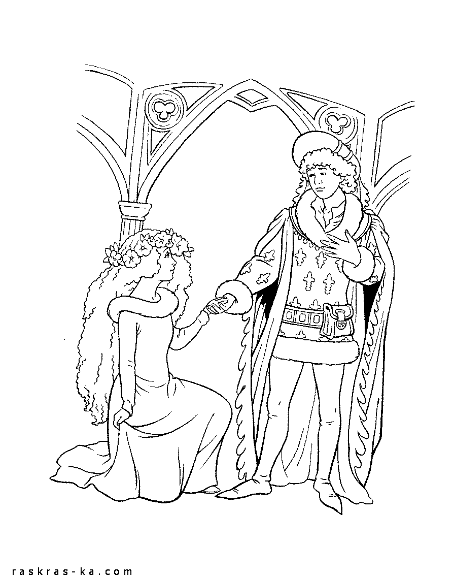 аскраски для девочек принцессы