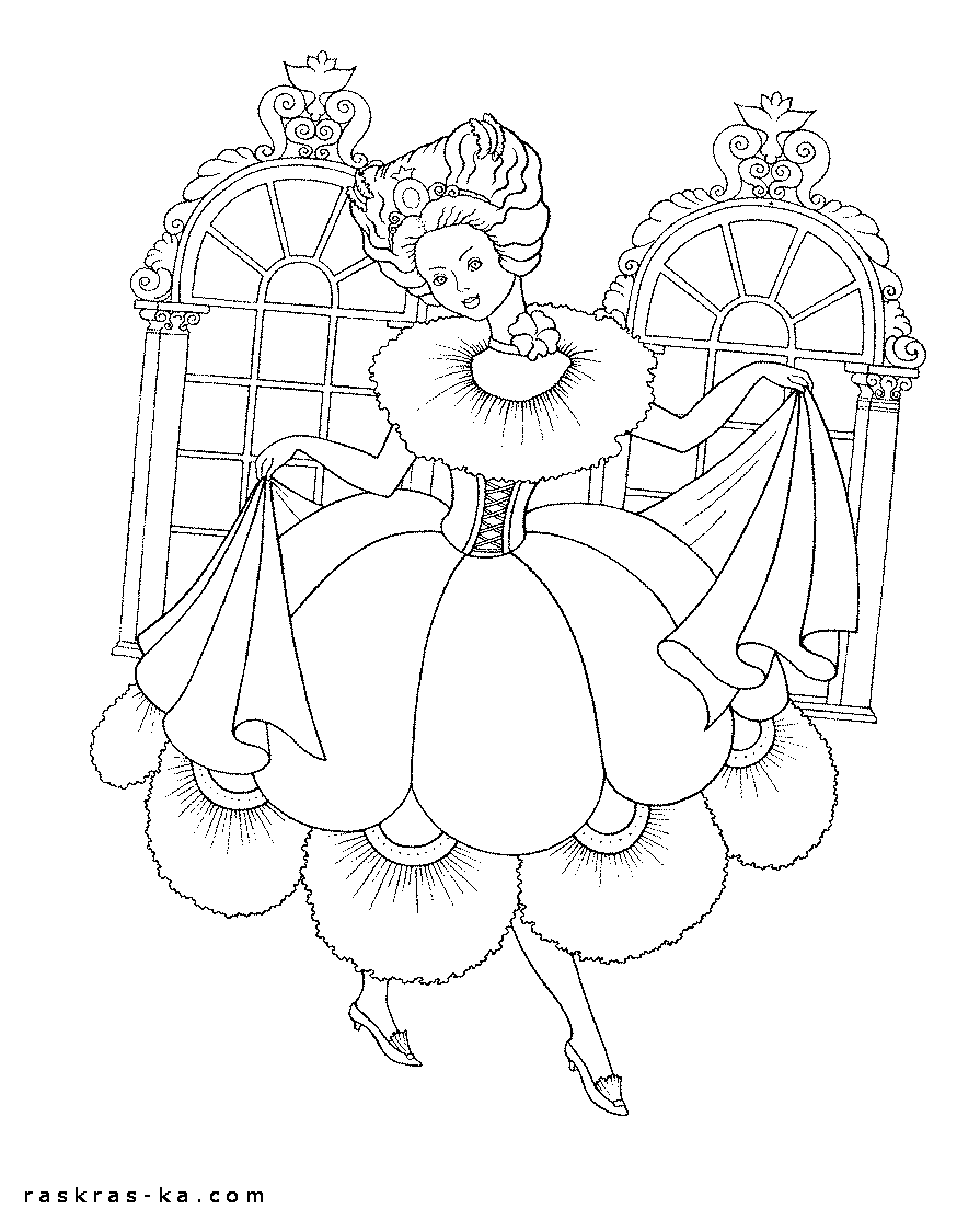 Принцессы раскраски бесплатно. Скачать