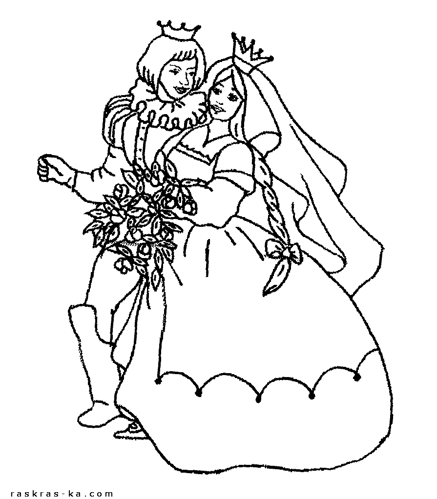 Бесплатные раскраски принцесс для девочек