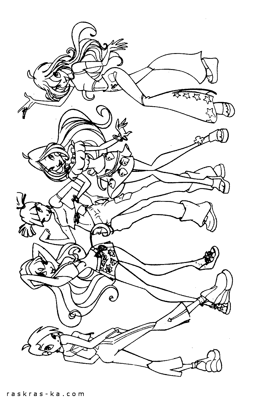 Раскраска Винкс для девочек