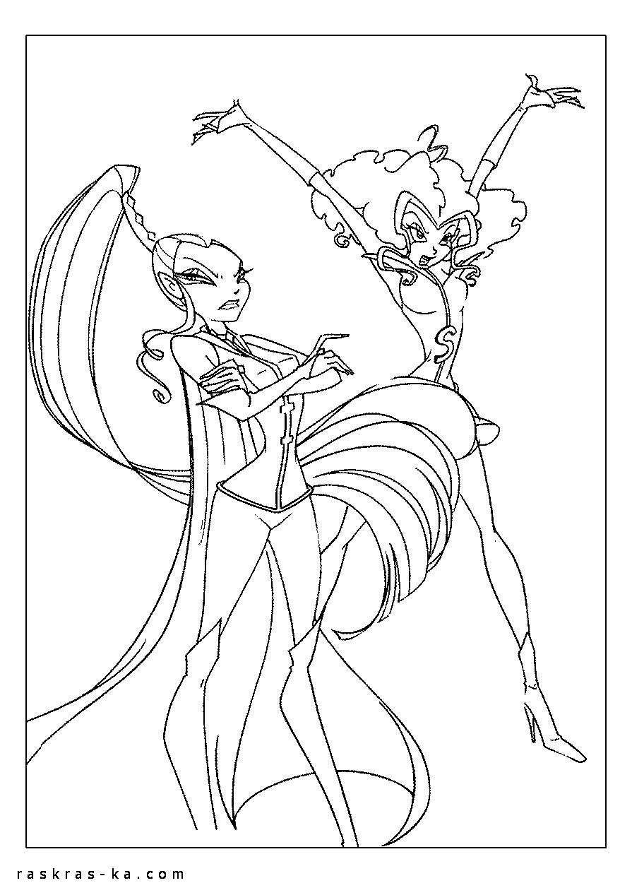 Раскраски Винкс. Распечатать