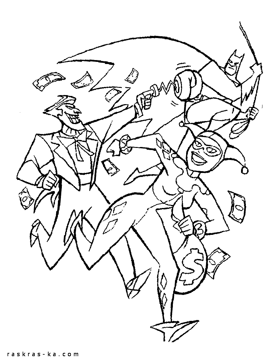 Раскраски с Бэтменом скачать