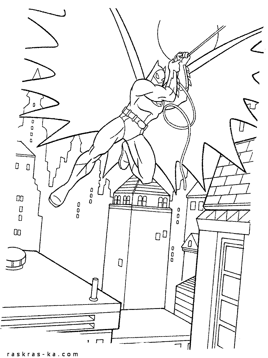 Раскраска Бэтмен. Скачать бесплатно