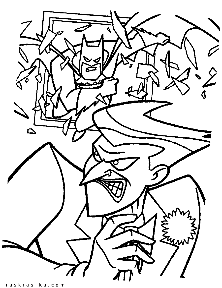 Скачать бесплатно раскраски Бэтмен для ребенка