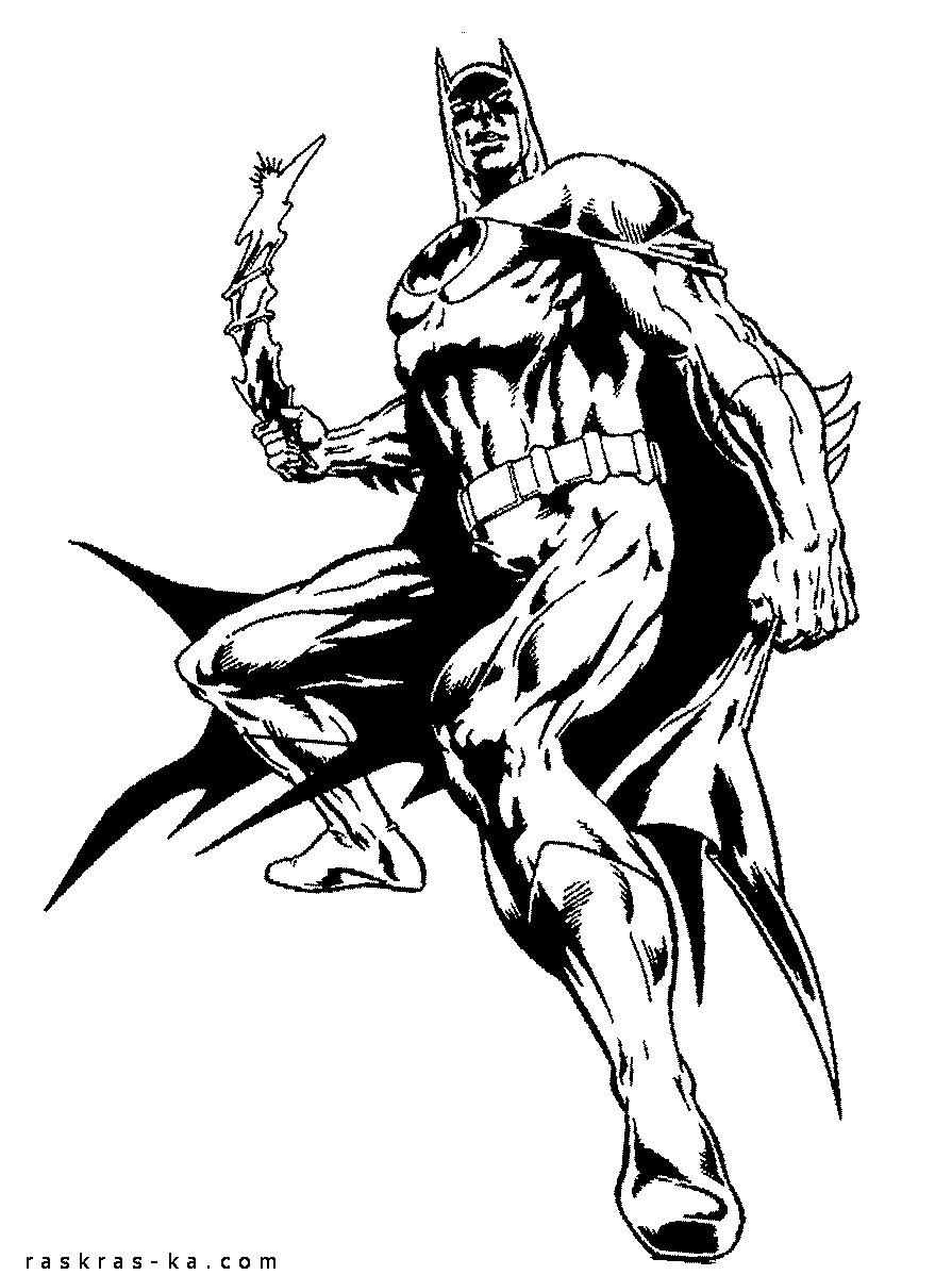 Бэтмен. Раскрашивать картинки для детей