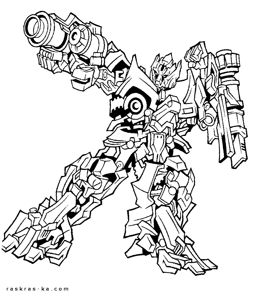 Раскраска с трансформерами. Скачать