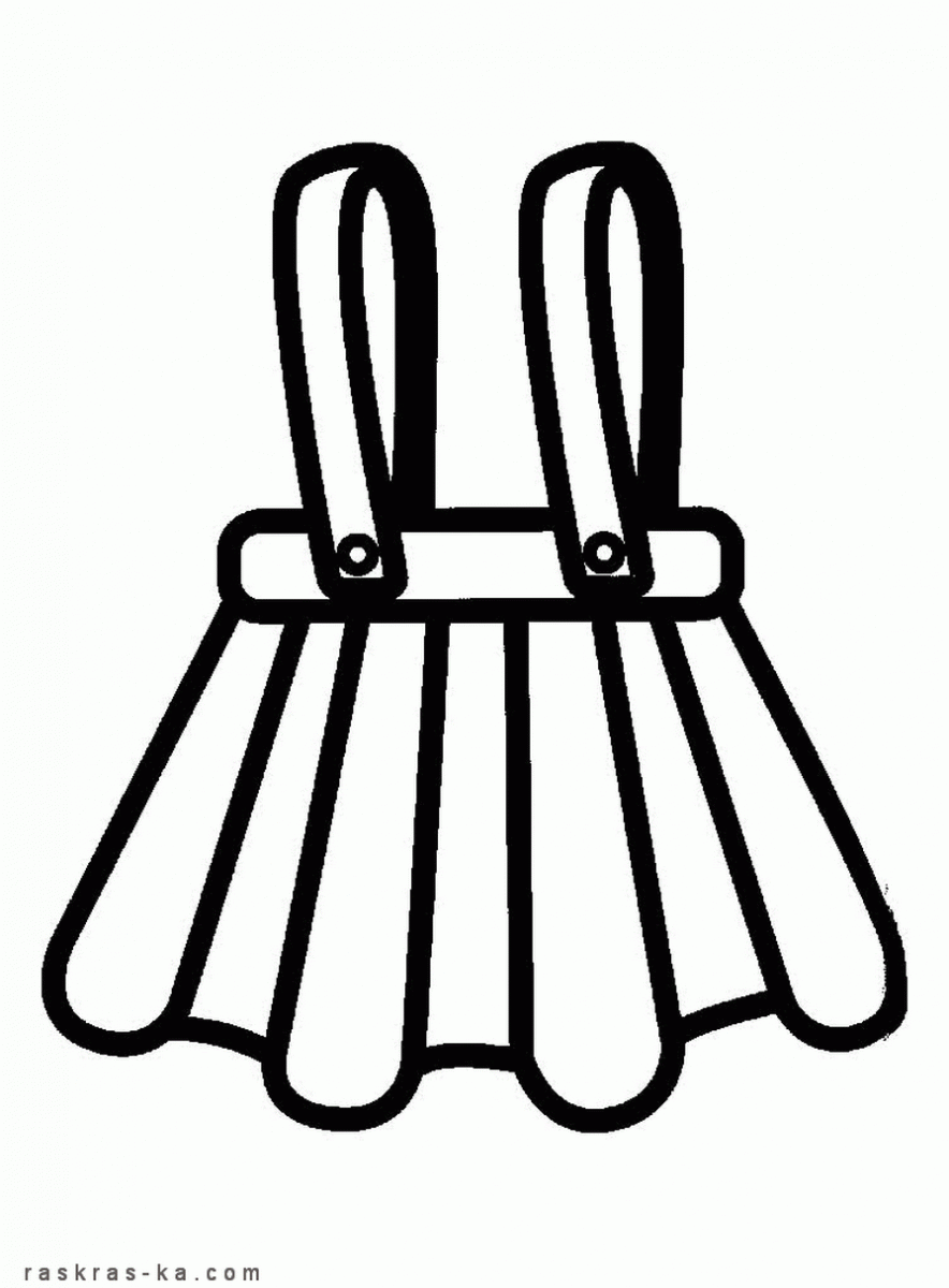 Раскраски для маленьким девочкам. Одежда