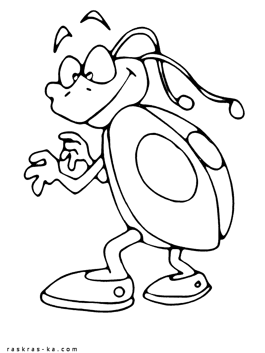 Раскраски про божьих коровок. Насекомые