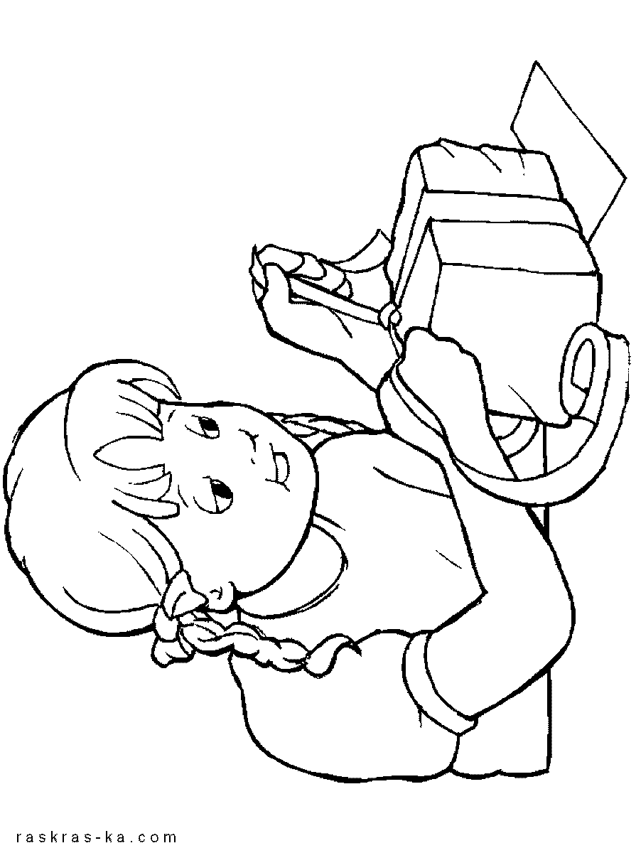 Раскраска подарок. Женский день