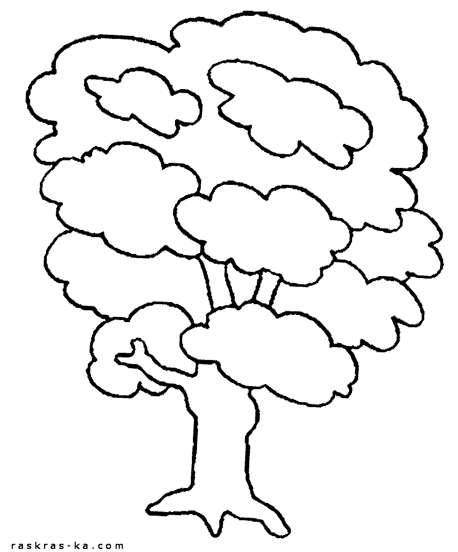 Простые раскраски для маленьких. Дерево