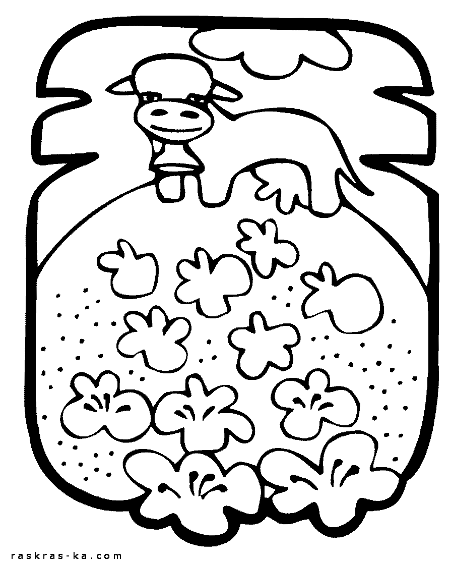 Летний пейзаж. Раскраски детские